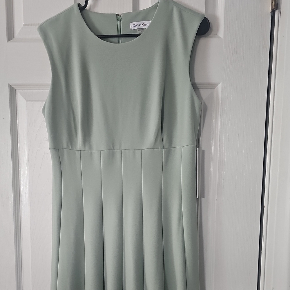 Calvin Klein Soft Mint Sleeveless Dress